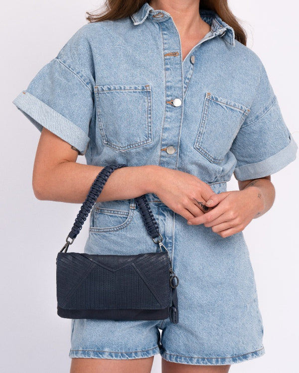 6029 Merx | Women's Leather Fold-Over Crossbody Bag