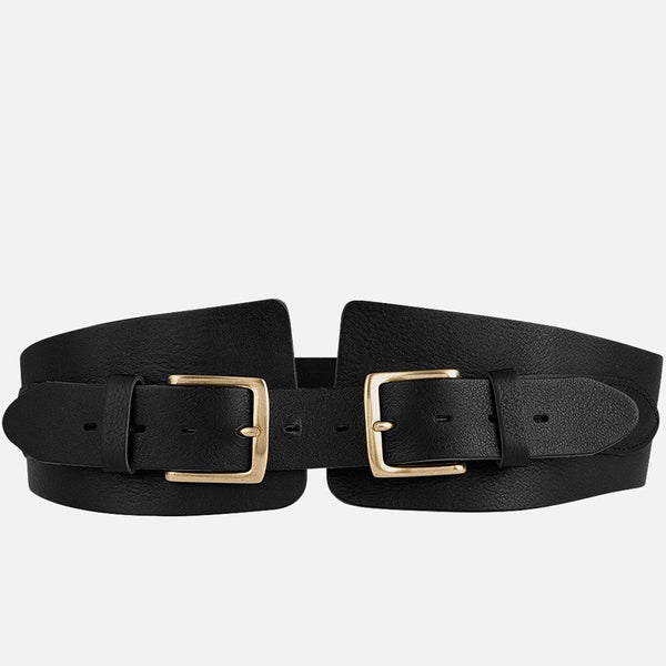 Liv | Wide Waist Belt with Double Buckles
