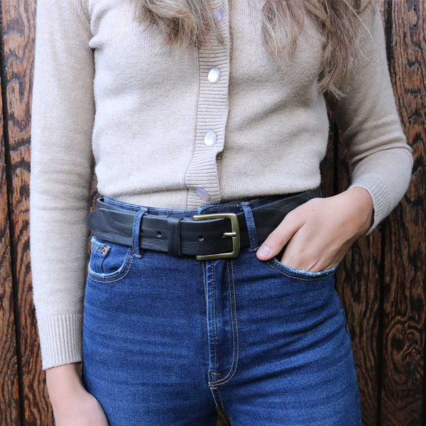 PREORDER Deanne | Classic Jeans Belt with Full Grain Accent